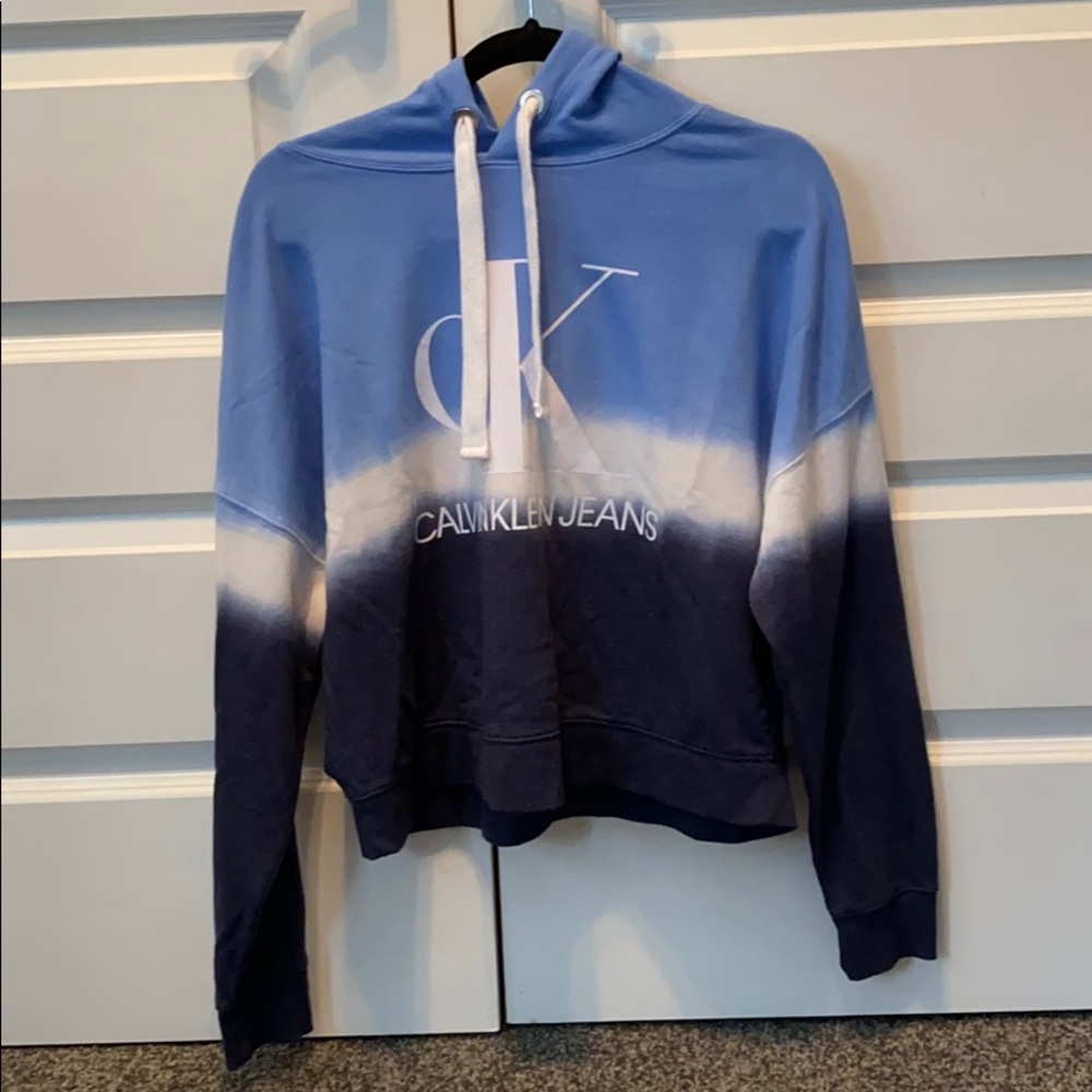 Calvin Klein Jeans Blue Ombre Hoodie Small